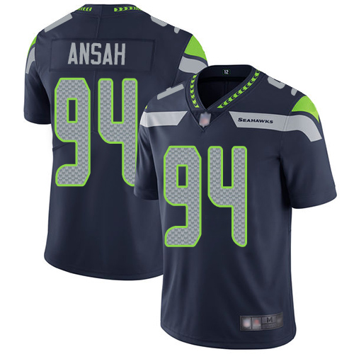 Seattle Seahawks Limited Navy Blue Men Ezekiel Ansah Home Jersey NFL Football #94 Vapor Untouchable